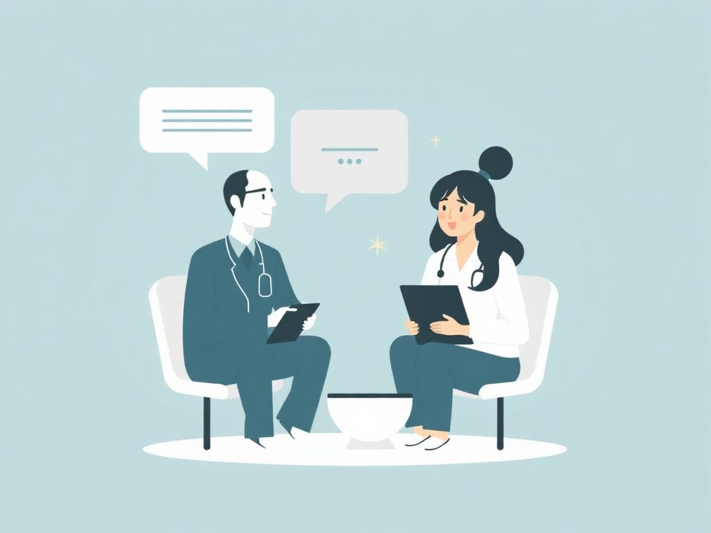Pharmacy student chatting with an AI study tutor